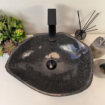 Раковина из речного камня RS-65367 48*37*15 из натурального камня