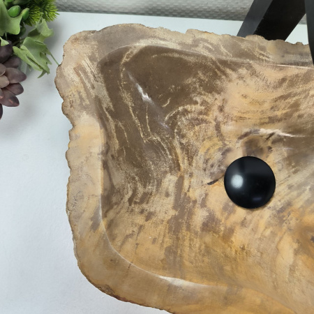 Каменная раковина из окаменелого дерева OD-04317 (48*39*15) 0175 из натурального камня