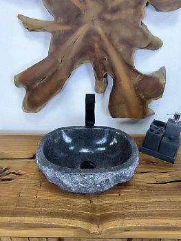 Раковина из мрамора Erozy Black EM-66618 40х31х15 из натурального камня