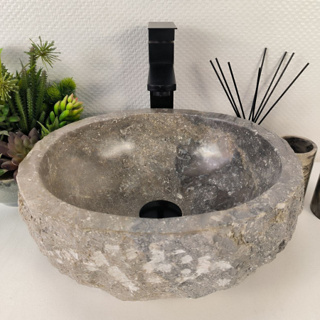 Каменная раковина из мрамора Erozy Grey EM-04810 (37*32*16) 0191 из натурального камня