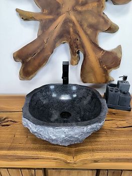Раковина из мрамора Erozy Black EM-66221 45х43х15 из натурального камня