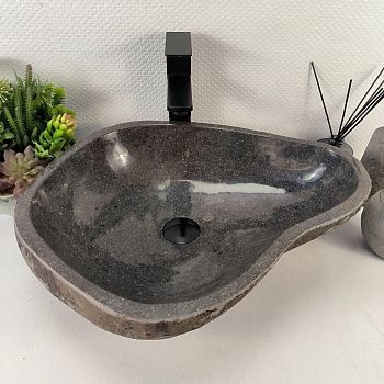 Раковина из речного камня RS-65415 53*43*15 из натурального камня