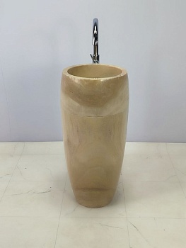 Раковина напольная из оникса Silinder ON-66250 37х37х86 из натурального камня