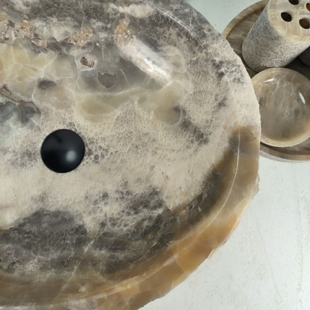 Каменная раковина из оникса Erozy Grey EO-04513 (52*42*15) 0156 из натурального камня