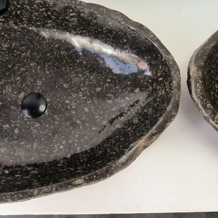 Каменная раковина из речного камня ПАРА!!! RS-05020 (61*45*15) 0866 из натурального камня