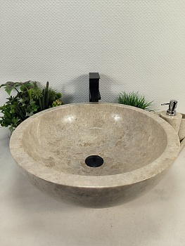 Раковина из мрамора Bowl Cream Big BM-60346 50*50*17 из натурального камня