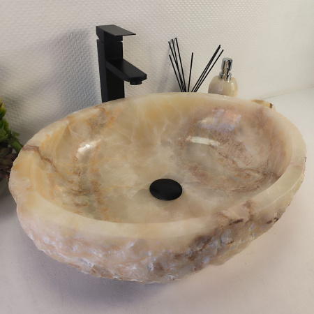 Каменная раковина из оникса Erozy Yellow EO-04741 (53*42*16) 0159 из натурального камня