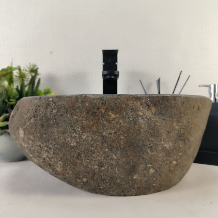Каменная раковина из речного камня RS-04975 (41*32*15) 0856 из натурального камня