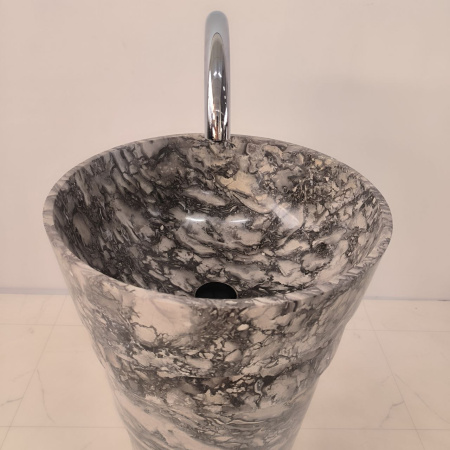 Раковина напольная из мрамора Pedestal Doreng Spiral  MN-04200 (45*45*90см) 