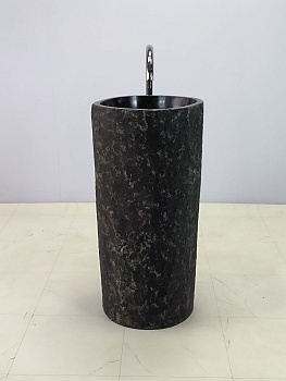 Раковина напольная из речного камня RN-66264 42х45х90 из натурального камня