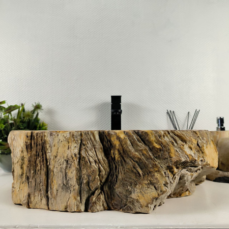 Каменная раковина из окаменелого дерева OD-04570 (54*51*16) 0176 из натурального камня