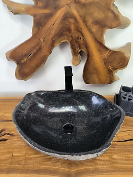 Раковина из речного камня RS-66633 58х40х16 из натурального камня