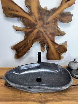 Раковина из речного камня RS-66417 74х38х15 из натурального камня