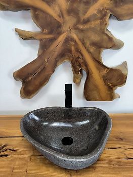 Раковина из речного камня RS-66529 50х36х15 из натурального камня