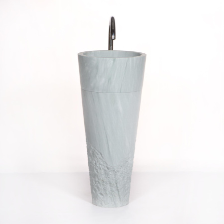 Раковина напольная из Андезита Pedestal Blue With Tab Hole Marmo MN-03216 (40*40*90см) 130