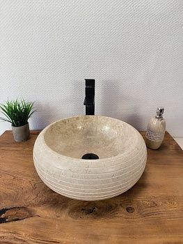 Раковина из мрамора Donut Cream Allur DM-65666 40*40*15 из натурального камня