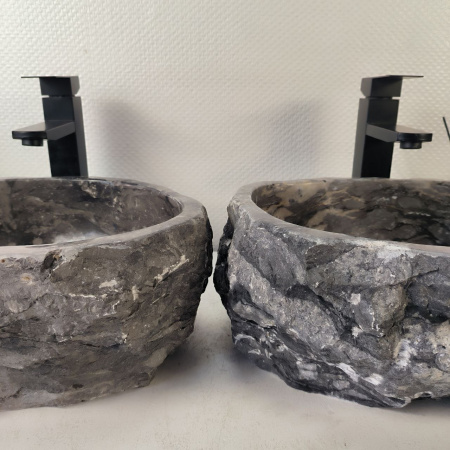 Каменная раковина из мрамора ПАРА!! Erozy Grey EM-05322 (40*32*16) 0882 из натурального камня