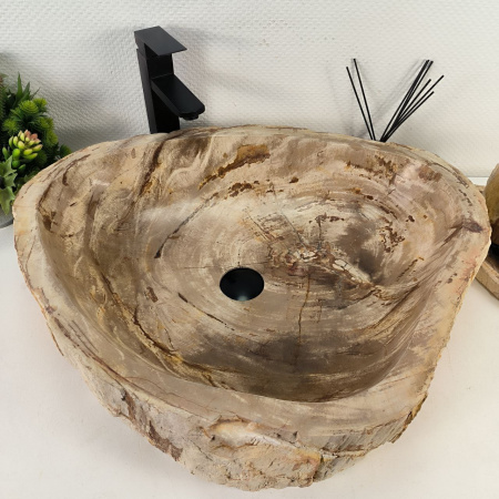 Каменная раковина из окаменелого дерева OD-04453 (66*53*15) 0177 из натурального камня