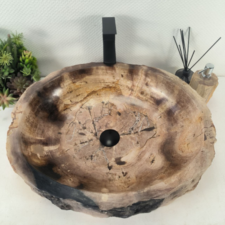 Каменная раковина из окаменелого дерева OD-04659 (61*51*15) 0176 из натурального камня