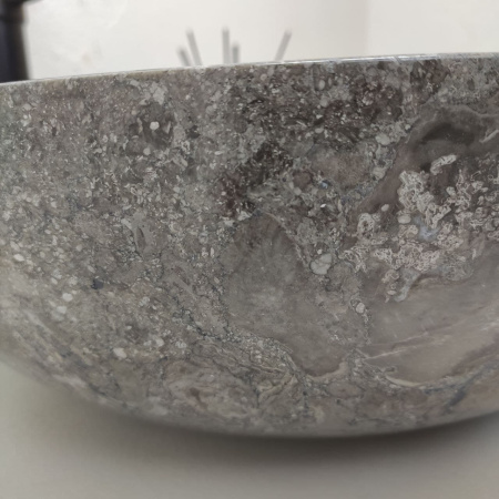 Раковина из мрамора Bowl Grey Medium BM-01186 Tin Lip  (45*45*15см)
