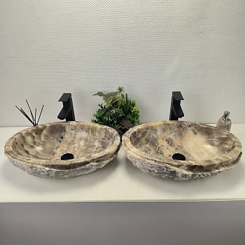 Раковина из оникса ПАРА! Oval Marmo Wave OO-62540 58*38*15 из натурального камня