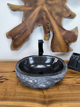 Раковина из мрамора Erozy Black EM-66613 40х30х15 из натурального камня
