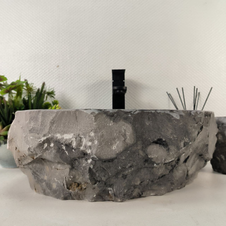 Каменная раковина из мрамора Erozy Grey EM-05089 (44*37*15) 0882 из натурального камня