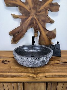 Раковина из мрамора Erozy Black EM-66623 50х38х16 из натурального камня