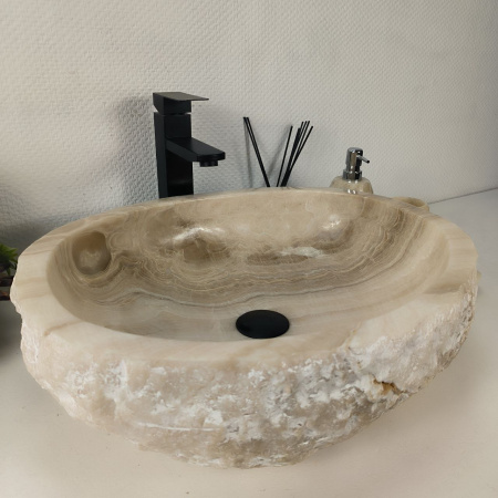 Каменная раковина из оникса Erozy White EO-04289 (52*43*16) 0213 из натурального камня