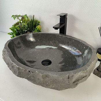 Раковина из андезита Erozy Grey EA-65515 56*44*15 из натурального камня