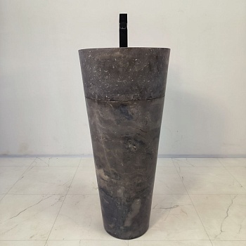 Раковина напольная из мрамора Black MN-66120 (40*40*90)