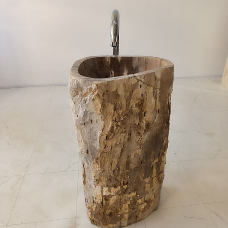 Раковина напольная из окаменелого дерева ODN-04181 (45*35*90) 0128