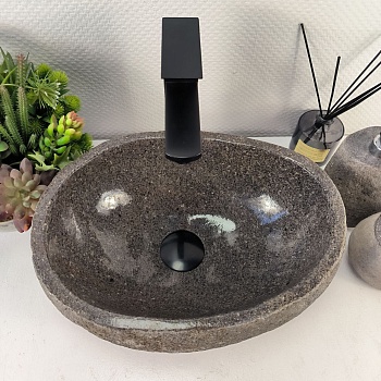 Раковина из речного камня RS-65425 38*29*15 0855