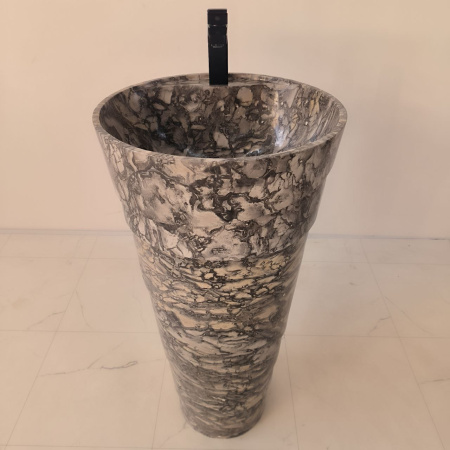 Раковина напольная из мрамора Pedestal Doreng Spiral  MN-04201 (45*45*90см) 