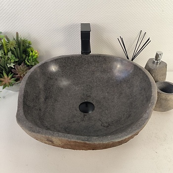 Раковина из речного камня RS-6939 (51*48*15)