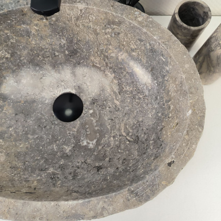 Каменная раковина из мрамора Erozy Grey EM-04816 (51*41*16) 0188 из натурального камня