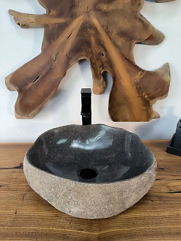 Раковина из речного камня RS-66658 42х39х14 из натурального камня