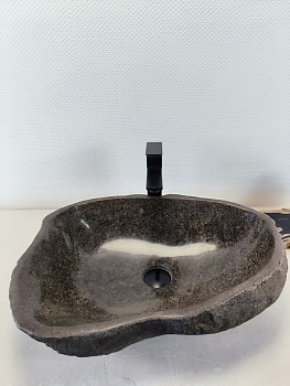 Раковина из речного камня RS-66230 58х42х15 из натурального камня