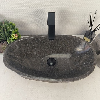 Раковина из речного камня RS-64962 60*33*15 из натурального камня