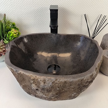 Раковина из речного камня RS-65371 45*37*15 из натурального камня