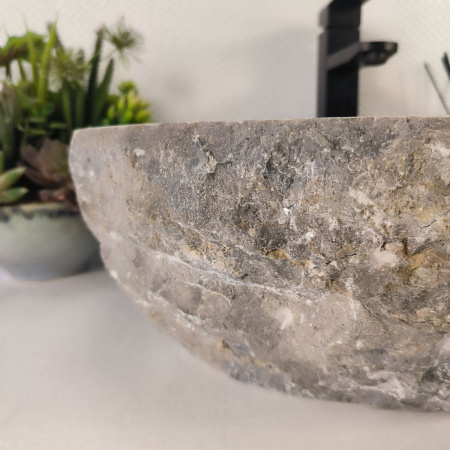 Каменная раковина из мрамора Erozy Grey EM-04748 (51*41*15) 0188 из натурального камня