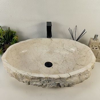 Раковина из мрамора Erozy Cream EM-65520 67*47*16 из натурального камня