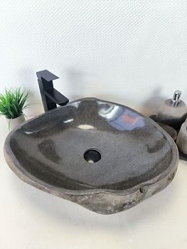 Раковина из речного камня RS-66193 56х47х15 из натурального камня