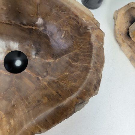 Каменная раковина из окаменелого дерева OD-04338 (43*41*15) 0175 из натурального камня