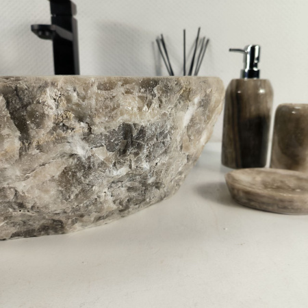 Каменная раковина из оникса Erozy Grey EO-04396 (52*42*15) 0156 из натурального камня