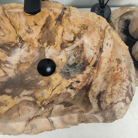 Каменная раковина из окаменелого дерева OD-04678 (52*40*16) 0175 из натурального камня