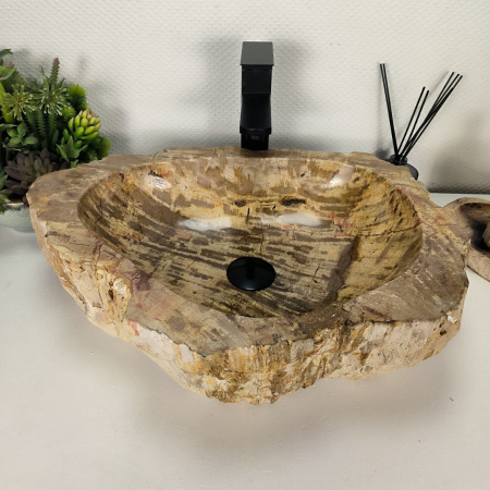 Каменная раковина из окаменелого дерева OD-04318 (56*40*15) 0176 из натурального камня