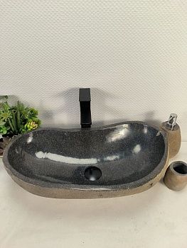 Раковина из речного камня RS-65625 60*31*16 из натурального камня