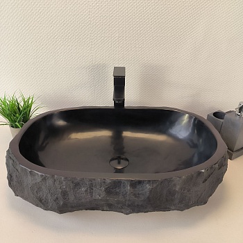 Раковина из андезита Erozy Black EA-64852 60*41*16 из натурального камня