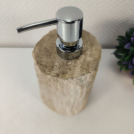 Дозатор для мыла из окаменелого дерева DOD-04700 (9*10*21) 0217 из натурального камня